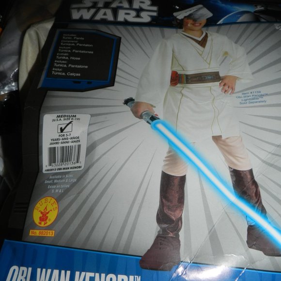 Star Wars Child's Obi-Wan Kenobi Costume Medium 8-10 NWT 🆕SHIPS FAST😮‍💨⚡🚚 - Picture 7 of 15